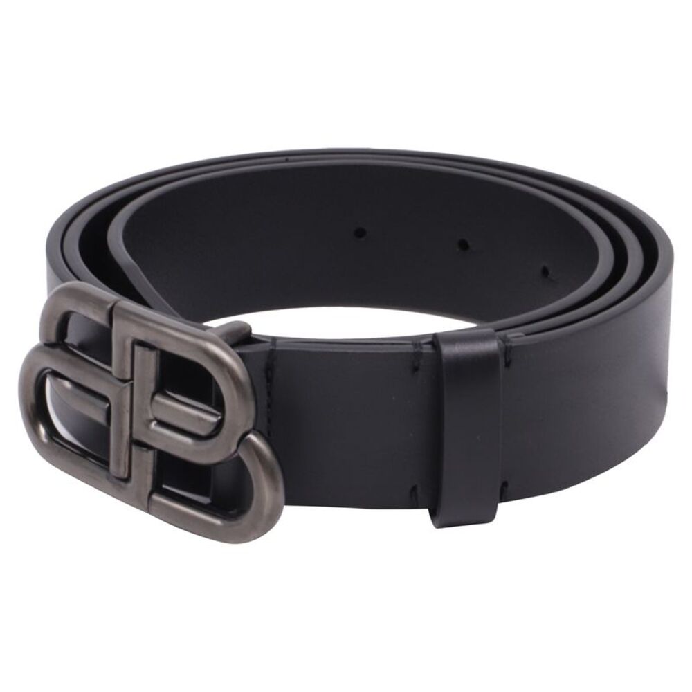 Balenciaga BB Belt in Black Leather - Picture 2 of 8